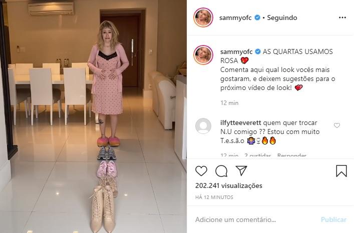 Sammy Lee publica vídeo engraçado com roupas cor de rosa