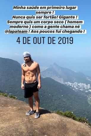 Thiago Martins mostra evolução da boa forma