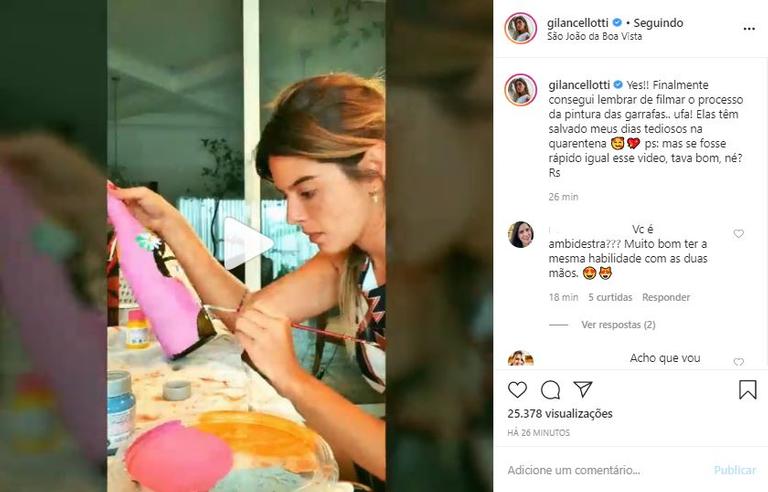 Giovanna Lancellotti revela o seu passatempo da quarentena