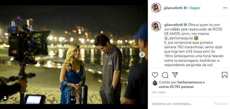 Giovanna Lancellotti anuncia live com Danilo Mesquita sobre o filme Ricos de Amor