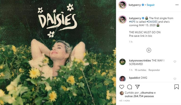 Katy Perry anuncia novo single