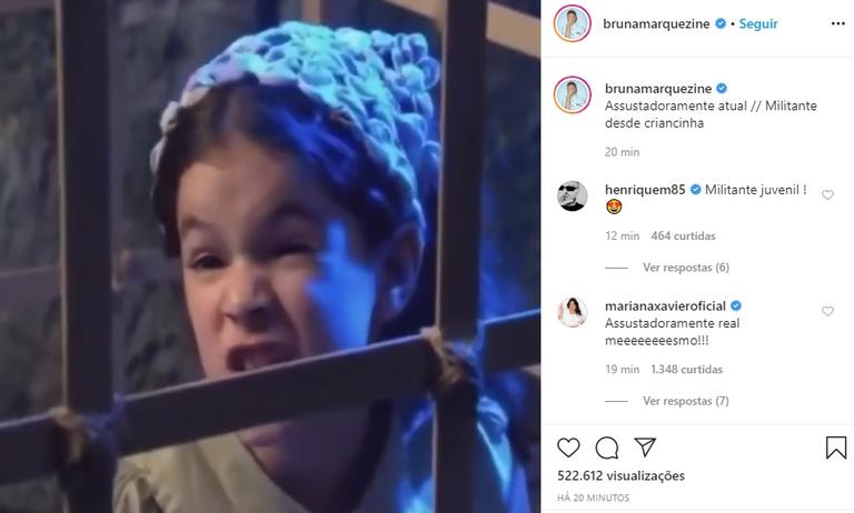 Bruna Marquezine relembra personagem antigo para criticar governo