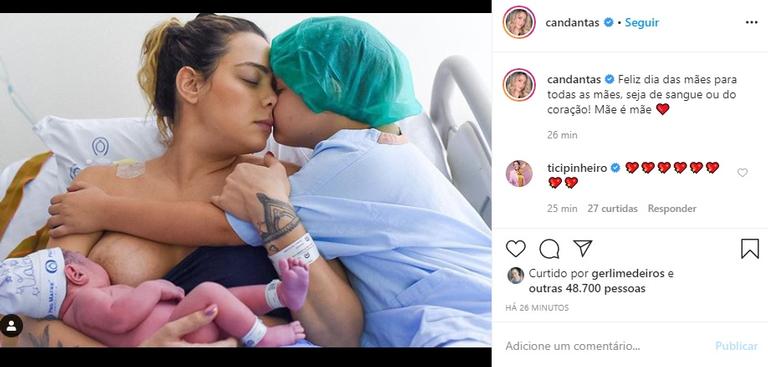 Carol Dantas celebra Dia das Mães