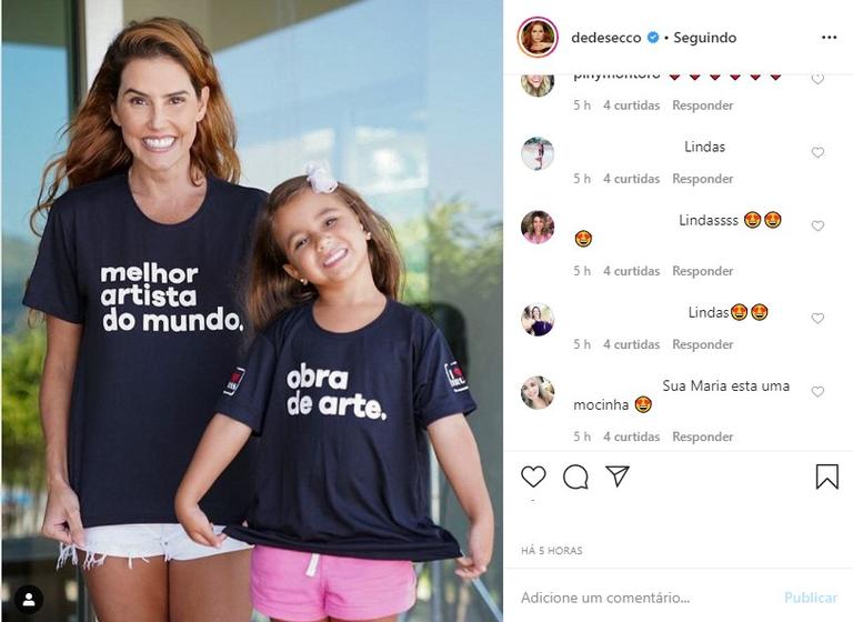 Deborah Secco com a filha Maria Flor