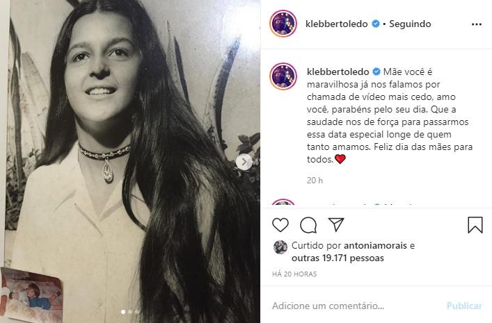 Klebber Toledo encanta com declaração de Dia das Mães