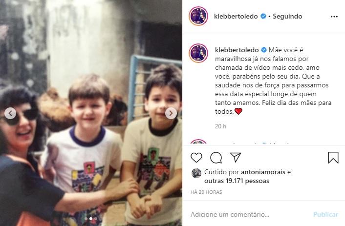 Klebber Toledo encanta com declaração de Dia das Mães