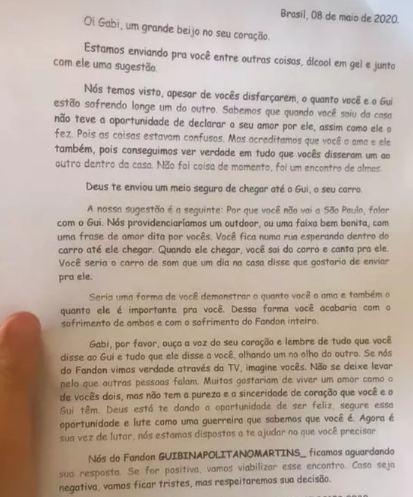 Fãs de Gabi Martins sugerem que a cantora faça uma surpresa para Guilherme Napolitano