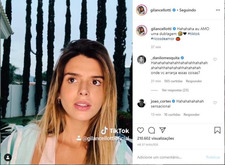 Giovanna Lancellotti brinca com cena de seu novo filme