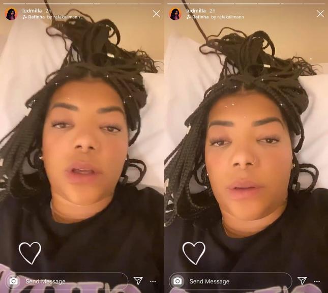 Após ser internada, Ludmilla aparece nas redes sociais