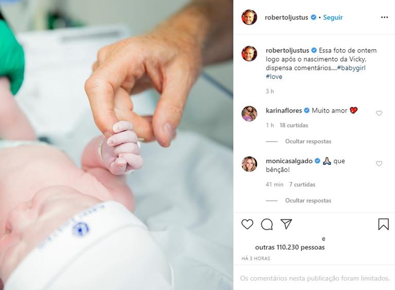 Roberto Justus exibe foto cheia de amor com a filha, Vicky