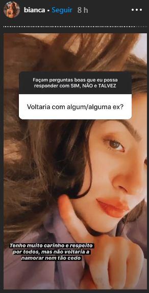 Bianca Andrade conta que não voltaria com ex