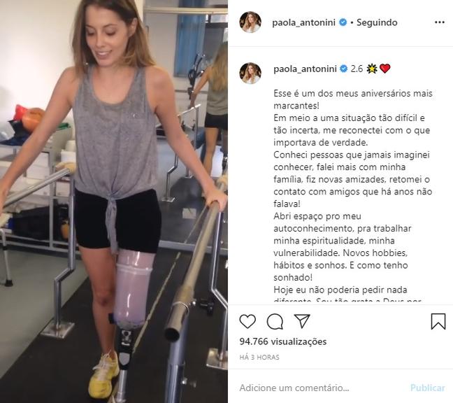 Paola Antonini posta vídeo emocionante em seu aniversário