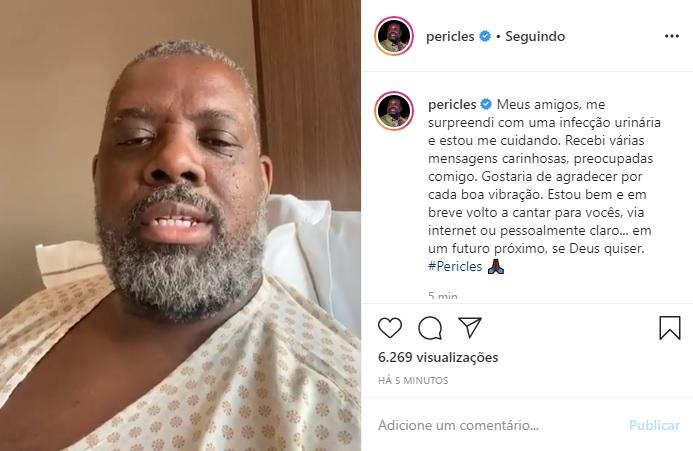 Péricles publica vídeo para falar sobre seu estado de saúde