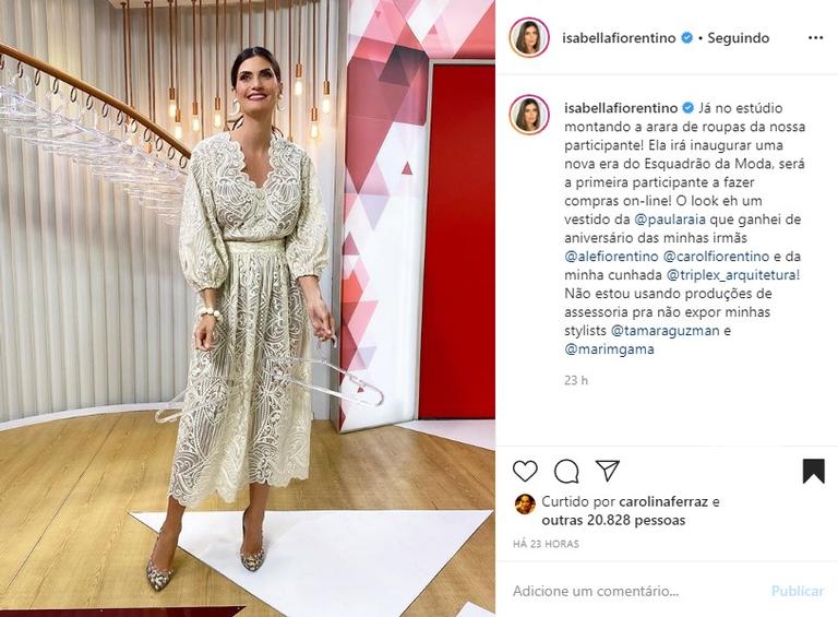 Isabella Fiorentino volta a grava o Esquadrão da Moda