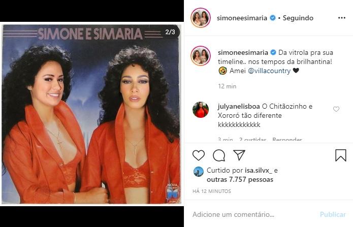 Simone e Simaria divertem fãs com montagem nas redes sociais