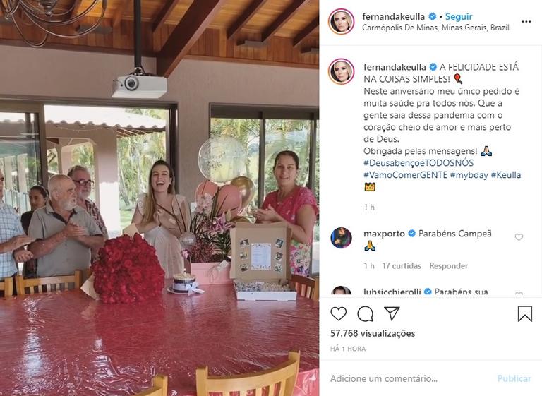 Fernanda Keulla comemora aniversário ao lado da família