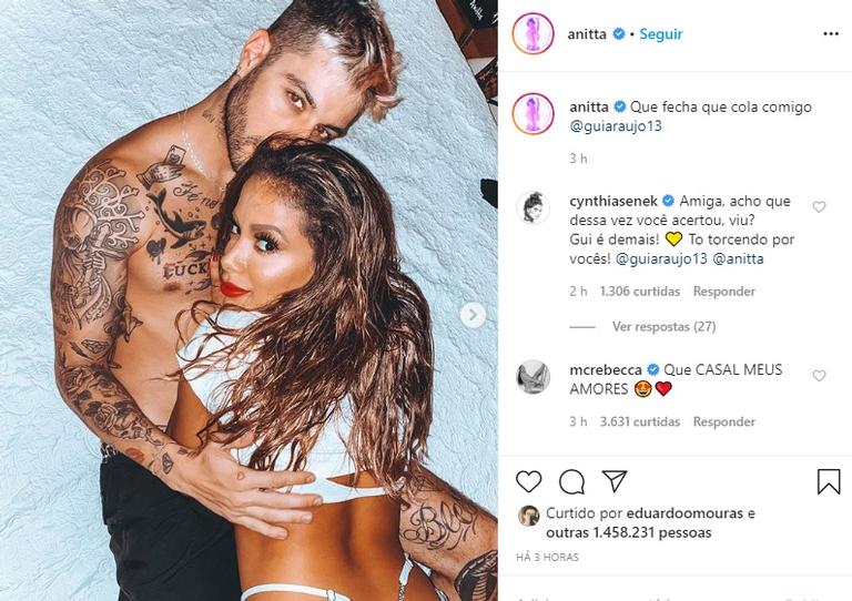 Anitta se declara para Gui Araújo