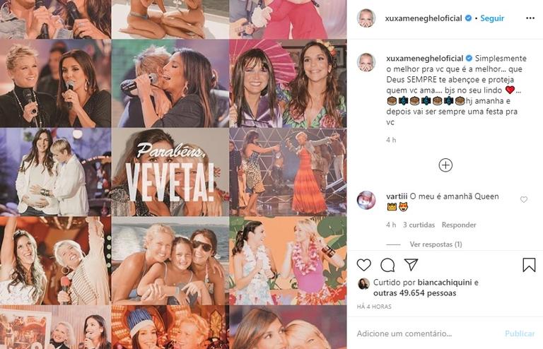 Xuxa Meneghel parabeniza Ivete Sangalo