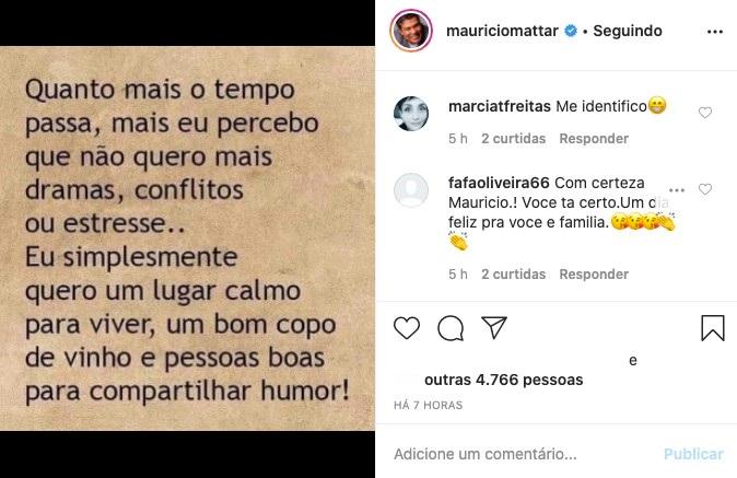 Maurício Mattar desabafa após a filha revelar conflito