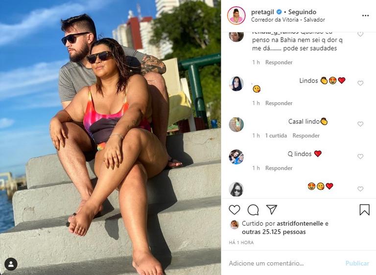 Preta Gil e o marido