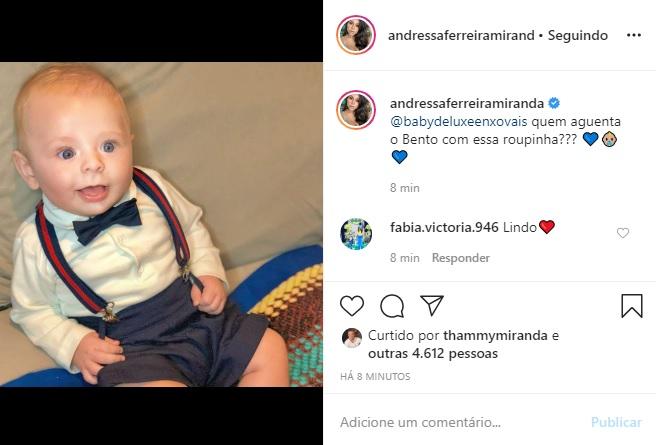 Andressa Ferreira mostra Bento de traje social e encanta