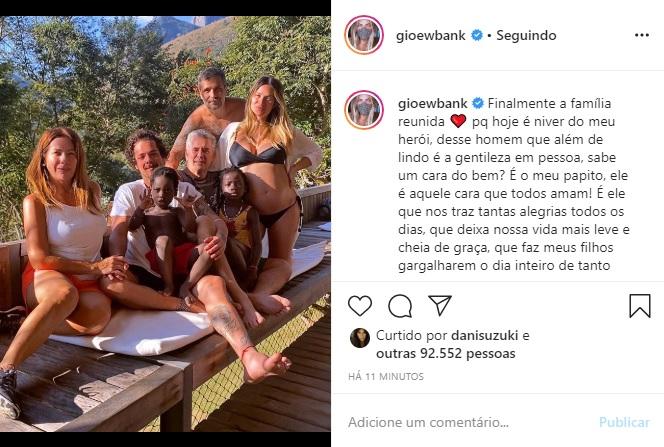 Giovanna Ewbank emociona a web com declaração para seu pai