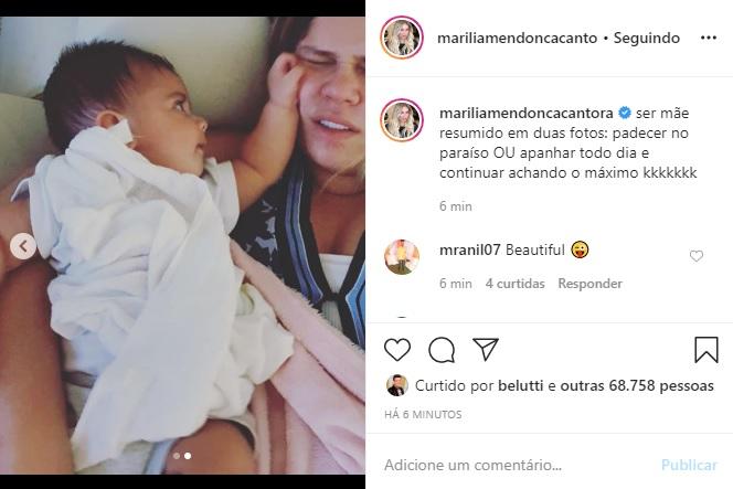 Marília Mendonça aparece em fotos apanhando de Leo e brinca 