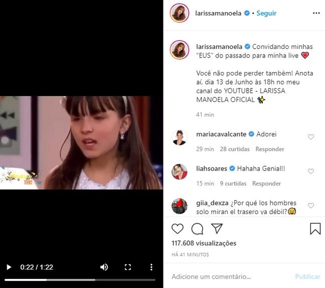 Larissa Manoela faz vídeo com Maria Joaquina