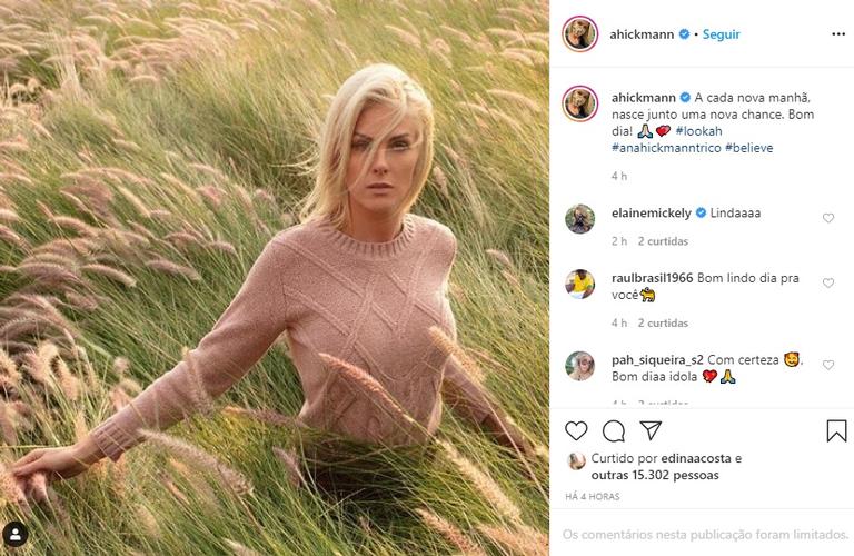 Ana Hickmann relembra dia no campo