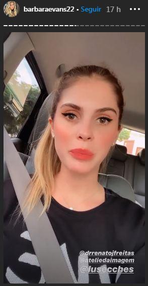 Bárbara Evans fala sobre retirada de pintas para análise