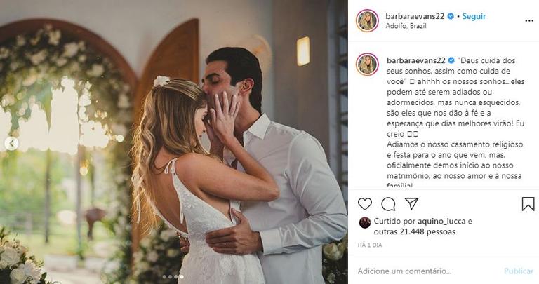 Bárbara Evans se declara para o marido