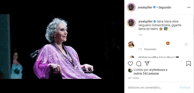 Leticia Spiller lamenta a morte de Maria Alice Vergueiro