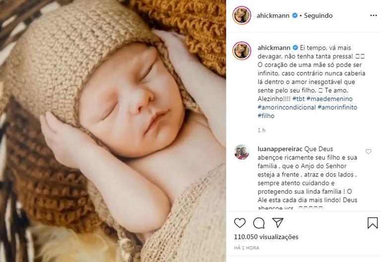 Ana Hickmann se declara para o filho, Alexandre