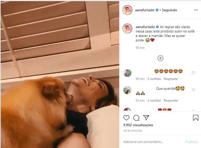 Ana Furtado e sua cachorrinha