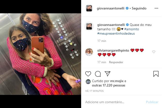 Giovanna Antonelli publica foto com uma das gêmeas