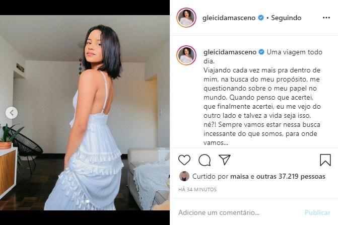 Gleici Damasceno usa as redes sociais para fazer desabafo