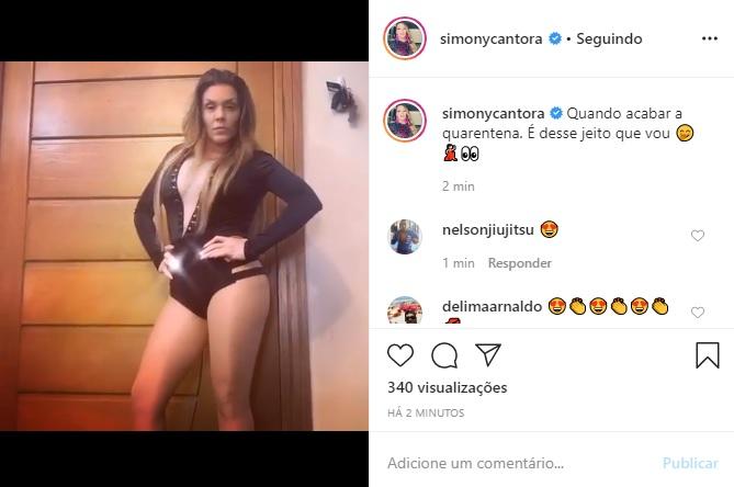 Simony publica vídeo sensualizando e arranca elogios na web