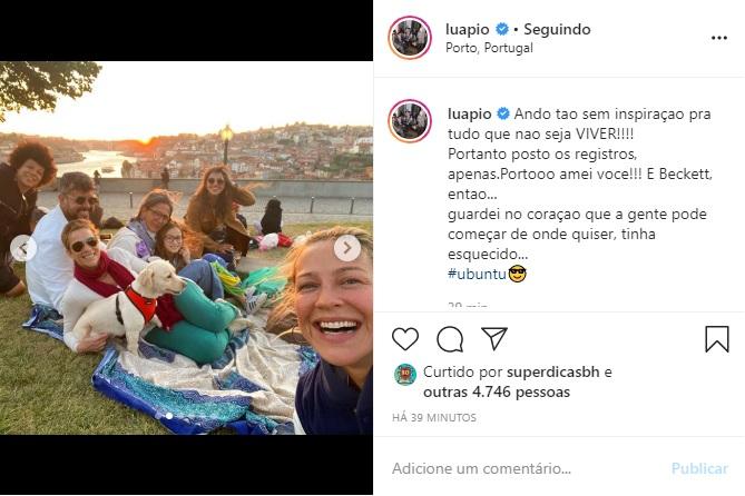 Luana Piovani mostra fotos de sua viagem para Porto