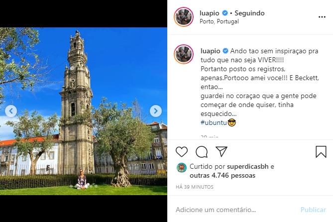 Luana Piovani mostra fotos de sua viagem para Porto