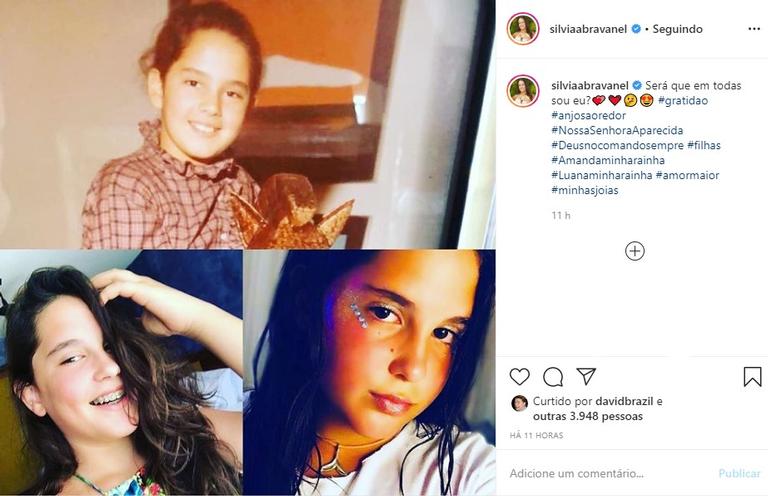 Silvia Abravanel e a filha caçula