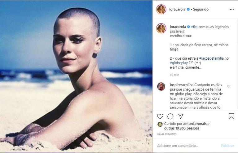 Carolina Dieckmann surge careca ao lembrar Laços de Família