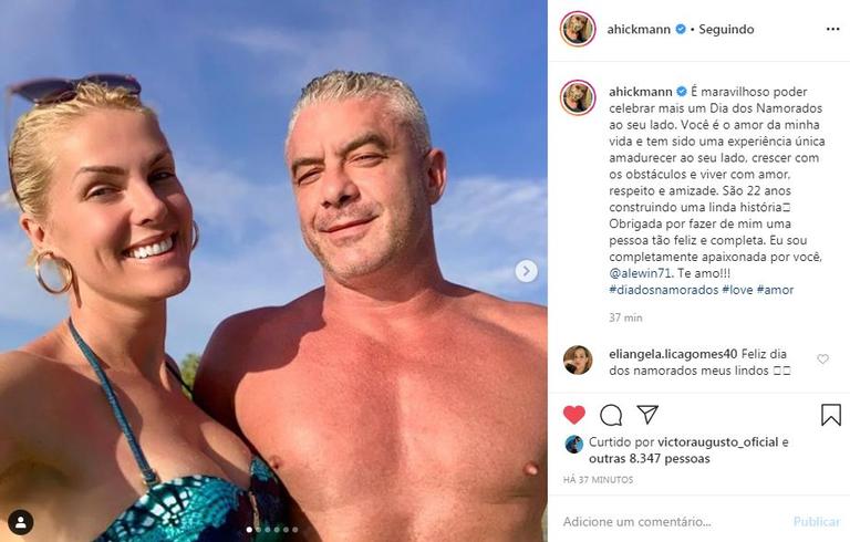 Ana Hickmann se declara para o marido, Alexandre Correa