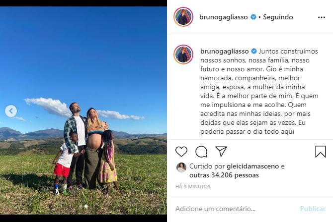 Bruno Gagliasso se declara para Giovanna Ewbank