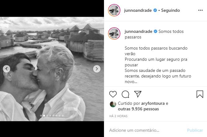 Junno Andrade usa a web para se declarar para Xuxa Meneghel 