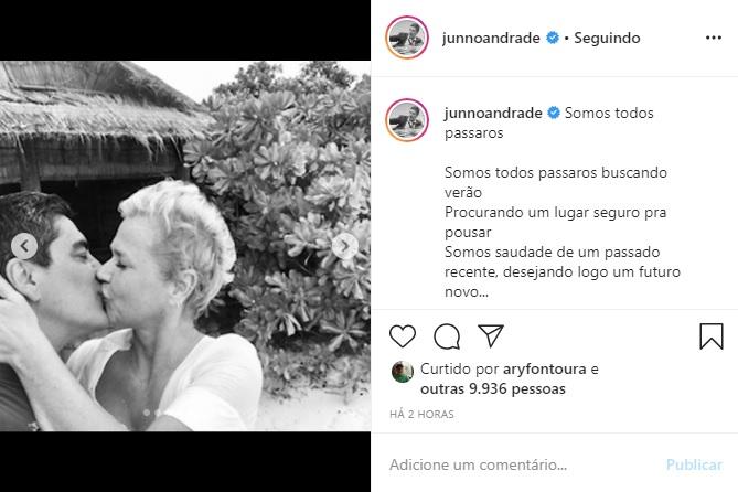 Junno Andrade usa a web para se declarar para Xuxa Meneghel 