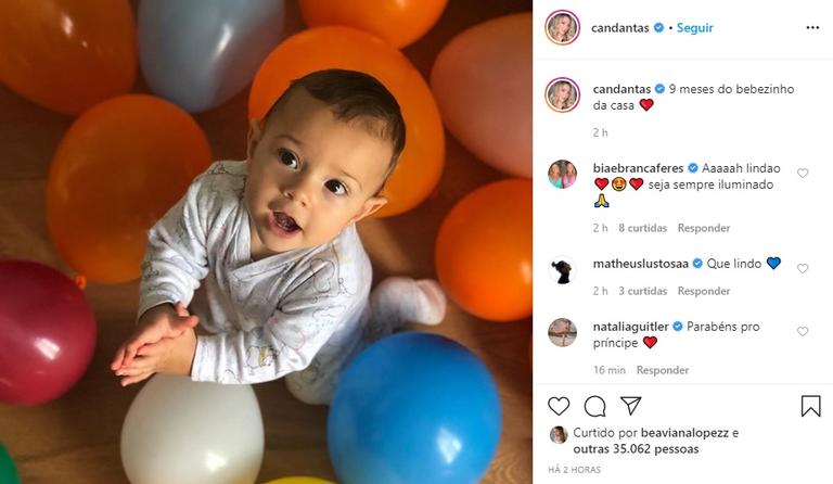 Carol Dantas celebra 9 meses de vida de Valentin