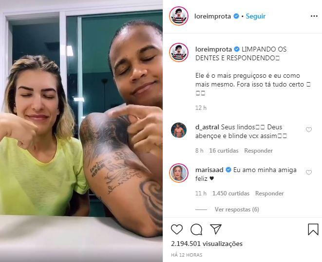 Lorena Improta e Leo Santana respondem perguntas de casal