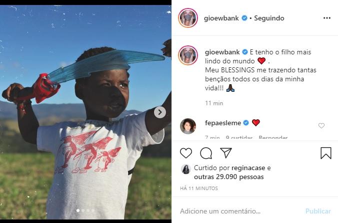 Giovanna Ewbank se derrete por Titi e por Bless na web