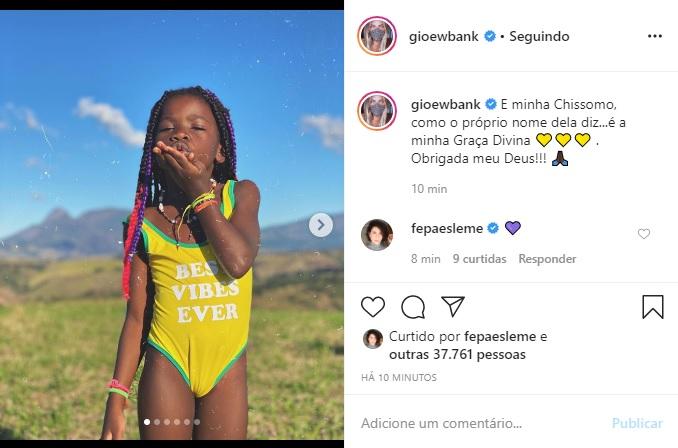 Giovanna Ewbank se derrete por Titi e por Bless na web