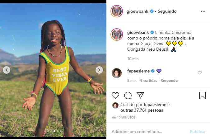 Giovanna Ewbank se derrete por Titi e por Bless na web